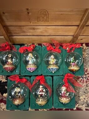 7 Thomas Paccino Holiday Snow Globe Ornaments